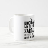私は生化学者で皮肉のレベルだ コーヒーマグカップ (正面左)