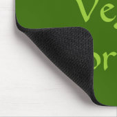 私は生命のビーガンです。 緑。 スローガン。 カスタム マウスパッド (コーナー)