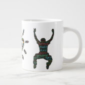 私は生命の十分に人間そして完全単にです ジャンボコーヒーマグカップ (右)