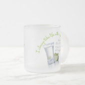 私は生命を控えめに襲います常に取ります フロストグラスマグカップ (正面右)