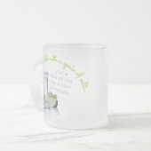 私は生命を控えめに襲います常に取ります フロストグラスマグカップ (正面左)