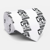 私は生命を過しました今私が先生のおもしろいな引用文のTシャツの ネクタイ (ロール)