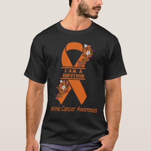 私は生存子宮がん認識度 Tシャツ (正面)