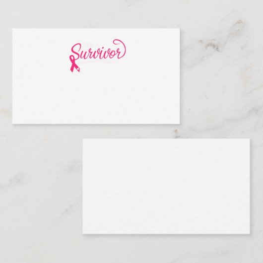 私は生存者の乳がん認識度 名刺 (正面/裏面)