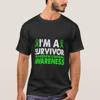 私は生存者の非ホジキンリンパ腫認識度グリー Tシャツ
