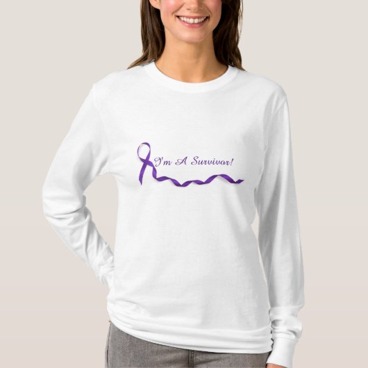 私は生存者のLong-sleeved長袖シャツです Tシャツ (正面)