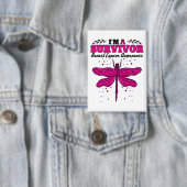 私は生存者トンボ乳がん認識度 缶バッジ (インサイチュ)