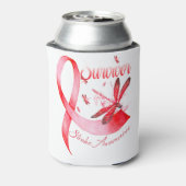 私は生存者ドラゴンフライ赤いリボン脳卒中だ 缶クーラー (缶裏面)