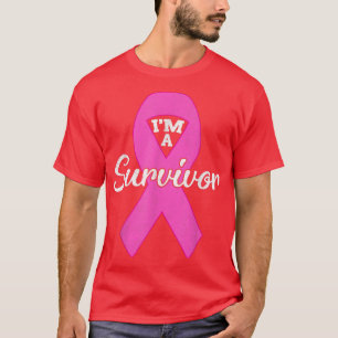 私は生存者ピンクリボン乳がん認識度 Tシャツ