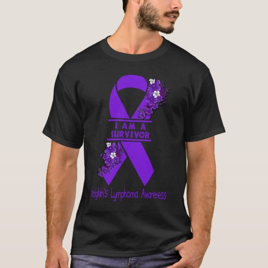 私は生存者ホジキンリンパ腫認識度 Tシャツ (正面)