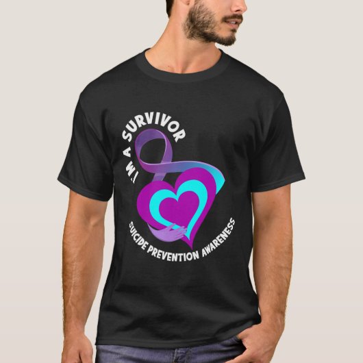 私は生存者自殺防止の支援をしている Tシャツ (正面)