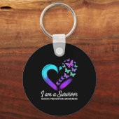 私は生存者自殺防止認識度 キーホルダー (正面)