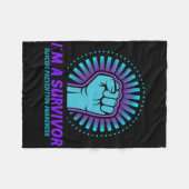 私は生存者自殺防止認識度 フリースブランケット (正面(横))