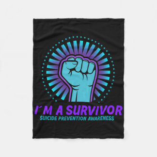 私は生存者自殺防止認識度 フリースブランケット