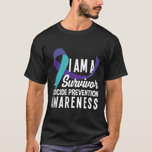 私は生存者自殺防止認識度 Tシャツ (正面)