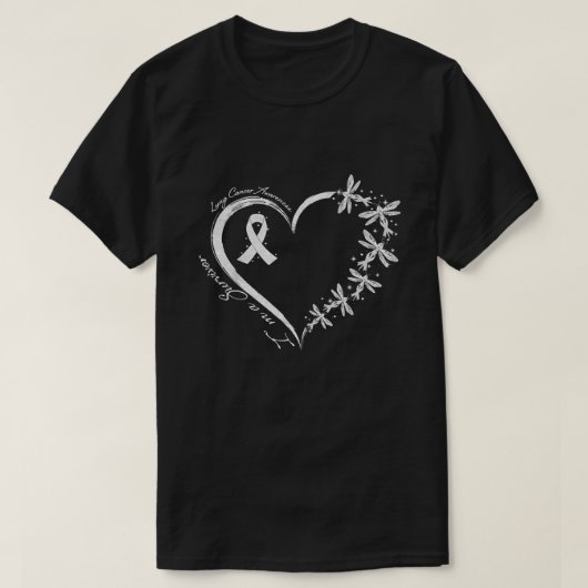 私は生存肺がん認識度 Tシャツ (デザイン正面)