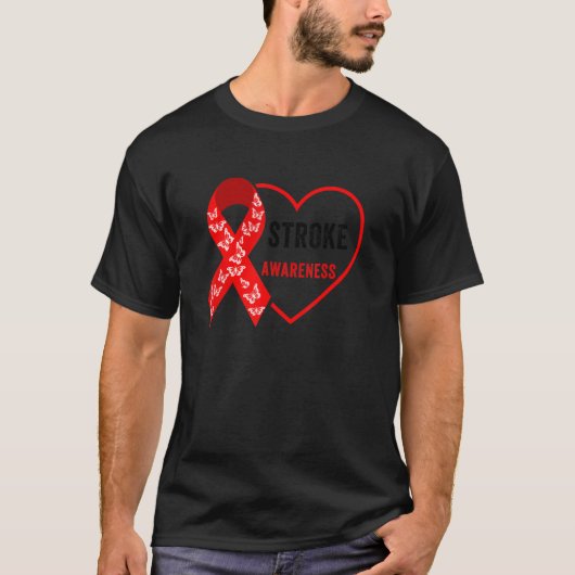 私は生存脳卒中認識度 Tシャツ (正面)