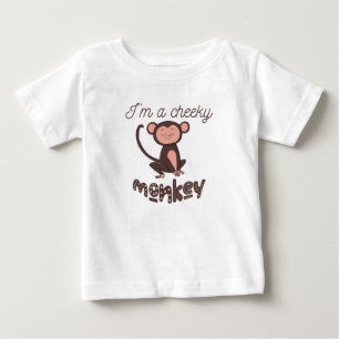 私は生意気な猿のTシャツです ベビーTシャツ