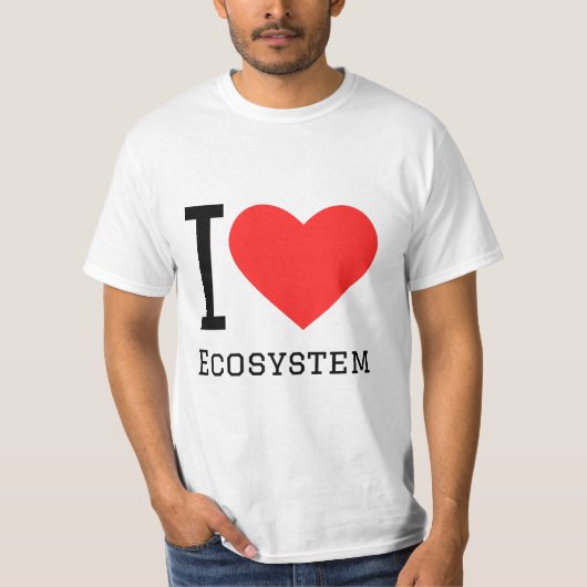 私は生態系が大好きだ Tシャツ (正面)