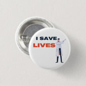 私は生救きる 缶バッジ (正面&裏面)