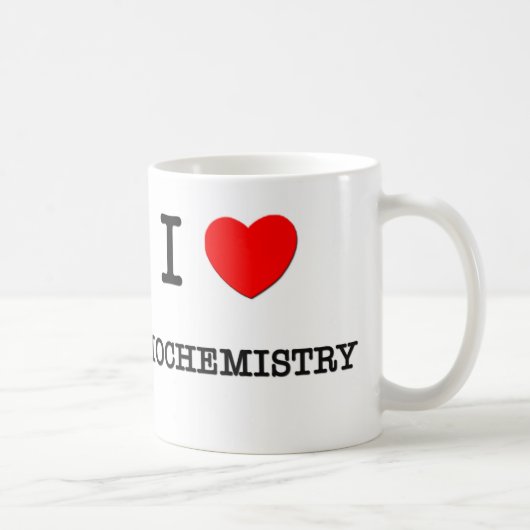 私は生物化学を愛します コーヒーマグカップ (右)