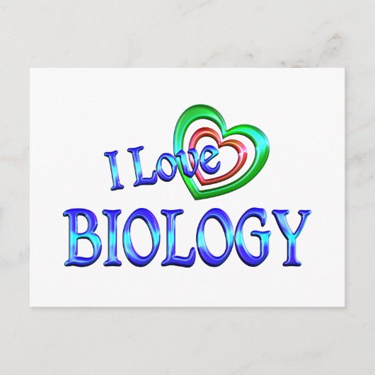 私は生物学が大好き ポストカード (正面)