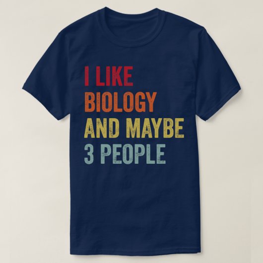 私は生物学が好きかもしれない3人 Tシャツ (デザイン正面)