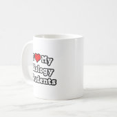 私は生物学の学生が大好き コーヒーマグカップ (正面左)