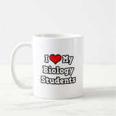 私は生物学の学生が大好き コーヒーマグカップ (左)