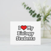 私は生物学の学生が大好き ポストカード (スタンド正面)