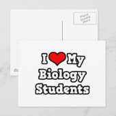 私は生物学の学生が大好き ポストカード (正面/裏面)