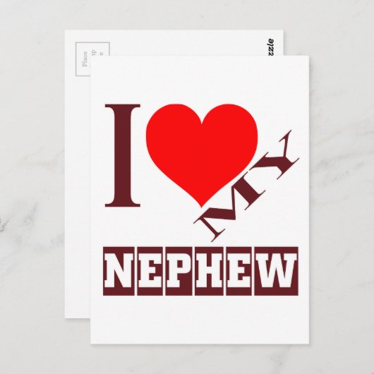 私は甥を愛している。 ポストカード (正面/裏面)