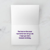 私は申し訳なくラブラドールリトリバー遅れた誕生日 カード (内部)