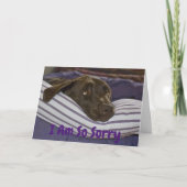 私は申し訳なくラブラドールリトリバー遅れた誕生日 カード (正面)