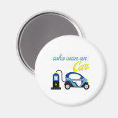 私は男が大好き電気自動車車の車のギフト マグネット (正面/裏面)