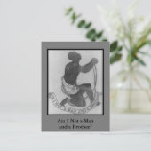 私は男で兄弟ではない？ヴィンテージ奴隷制度 ポストカード (スタンド正面)