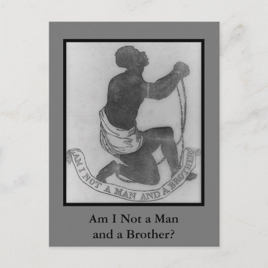 私は男で兄弟ではない？ヴィンテージ奴隷制度 ポストカード (正面)
