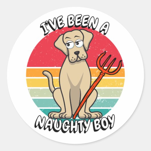 私は男のいけな子だった – 大きな犬 ラウンドシール (正面)