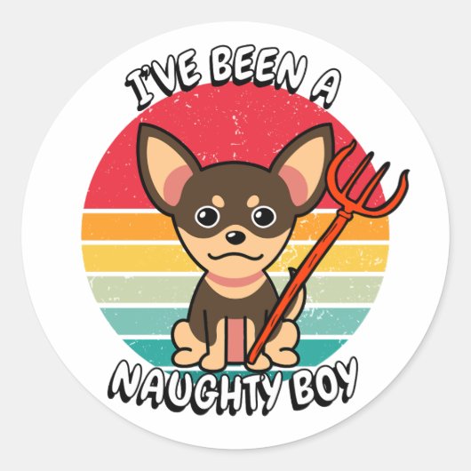 私は男のいけな子だった – 小さな犬 ラウンドシール (正面)