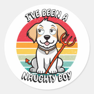 私は男のいけな子だった – 幸せな犬 ラウンドシール