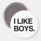 私は男の子が好きだ マグネット (正面/裏面)