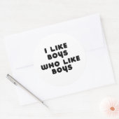 私は男の子が好きだ ラウンドシール (封筒)