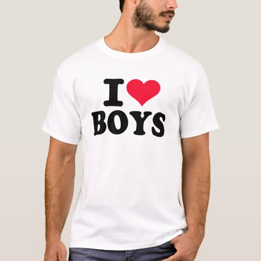 私は男の子を愛します Tシャツ (正面)