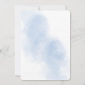 私は男の子ベビー象ブルーバルーンベイビーシャワー 招待状 (裏面)