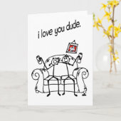 私は男を愛している カード (黄色い花)