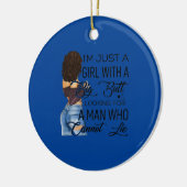 私は男を探して大きなお尻を持った女の子だ セラミックオーナメント (左)