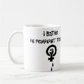 私は男女同権主義の破損で浸ります コーヒーマグカップ (左)