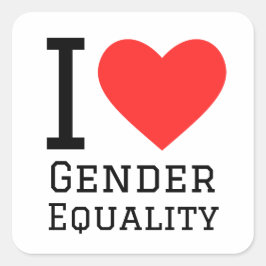 私は男女平等が大好きだ スクエアシール