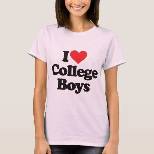 私は男子大学生を愛します Tシャツ (正面)
