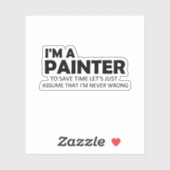 私は画家のおもしろい諺絵画の引用文 シール (シート)